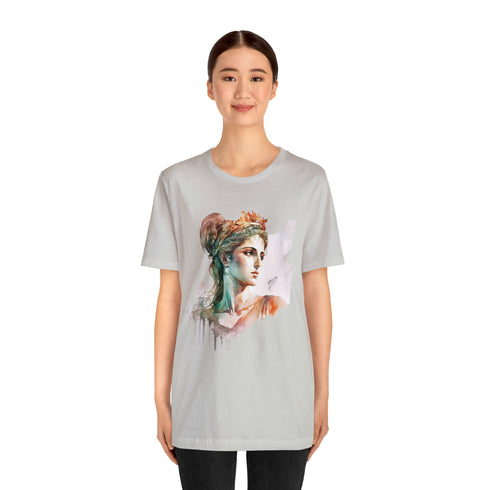 Greecian Goddess in Watercolor - Short Sleeve Tee
